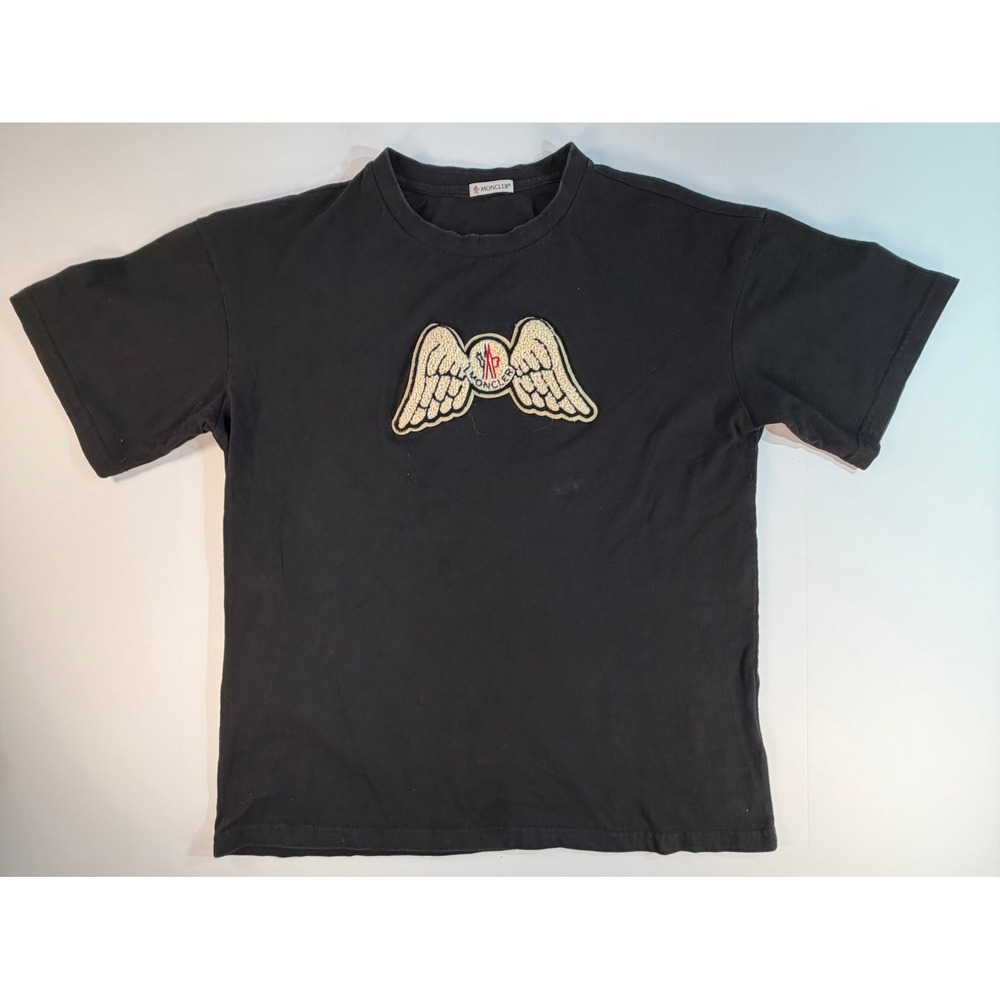 Moncler x Palm Angels Wing Patch T-Shirt Black Size 1 SCOM-21-1358